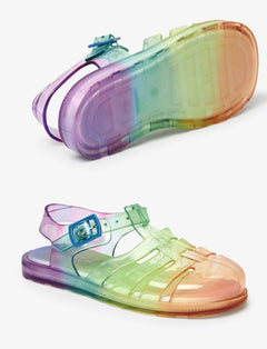 Next - Soft Soled Rainbow Kids Jelly Sandals - 23 