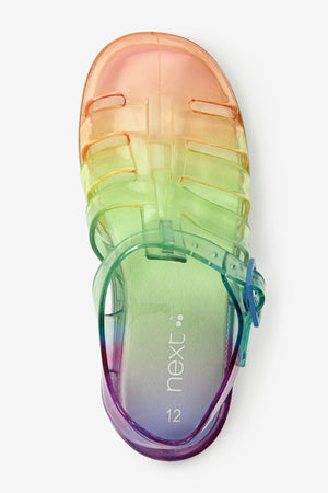 Next - Soft Soled Rainbow Kids Jelly Sandals - 23 