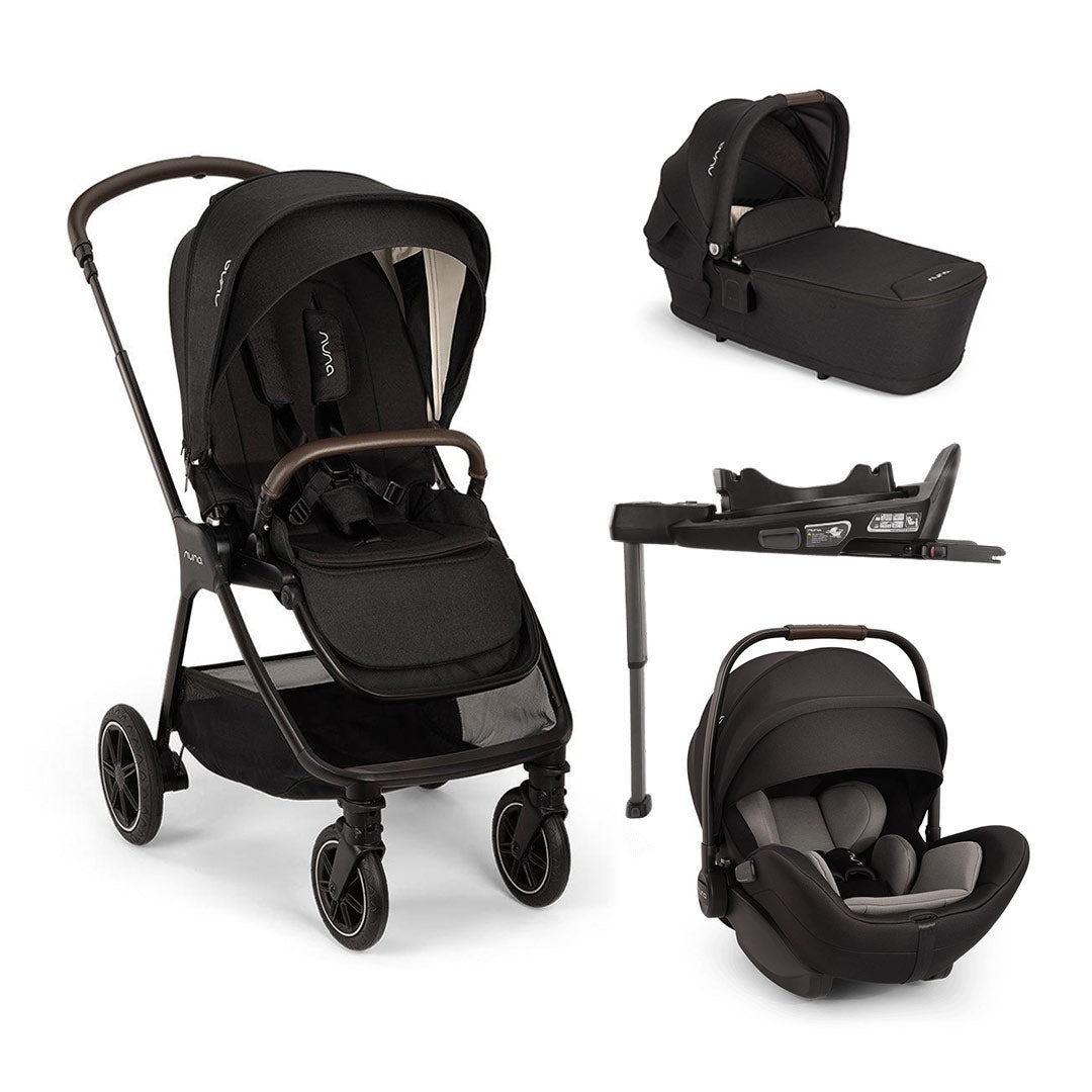 Nuna TRIV NEXT with ARRA FLEX & BASE CURV Travel System Bundle-Travel Systems-Caviar- | Natural Baby Shower