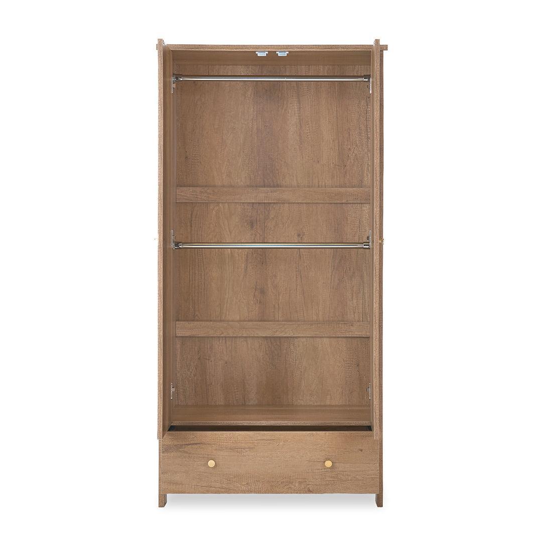 Obaby Nika Double Wardrobe - Oak-Wardrobes-Oak-One Size | Natural Baby Shower