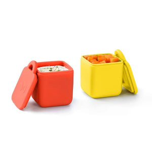 OmieBox Bento Box Inner Compartment Containers 2-Pack Red and Yellow