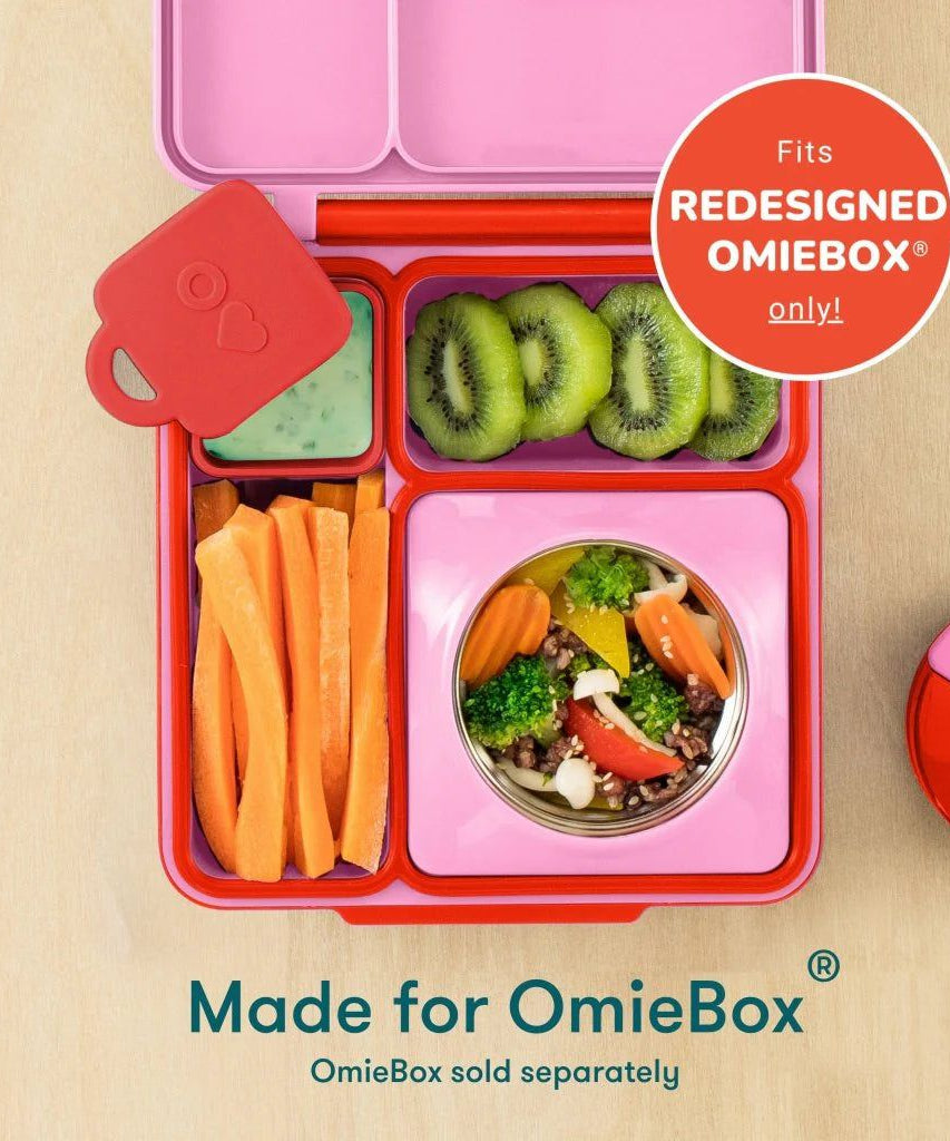 OmieBox Bento Box Inner Compartment Containers 2pcs Red and Yellow