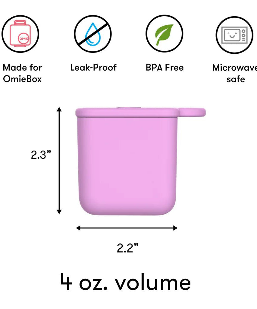 OmieBox Bento Box Inner Compartment Containers 2pcs Red and Yellow