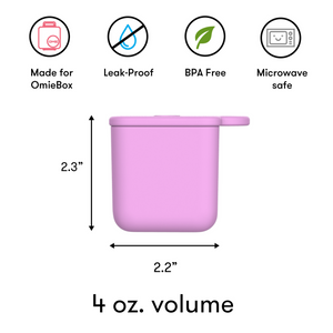 OmieBox - Bento Box Inner Divider Containers 2pk Pink/Turquoise