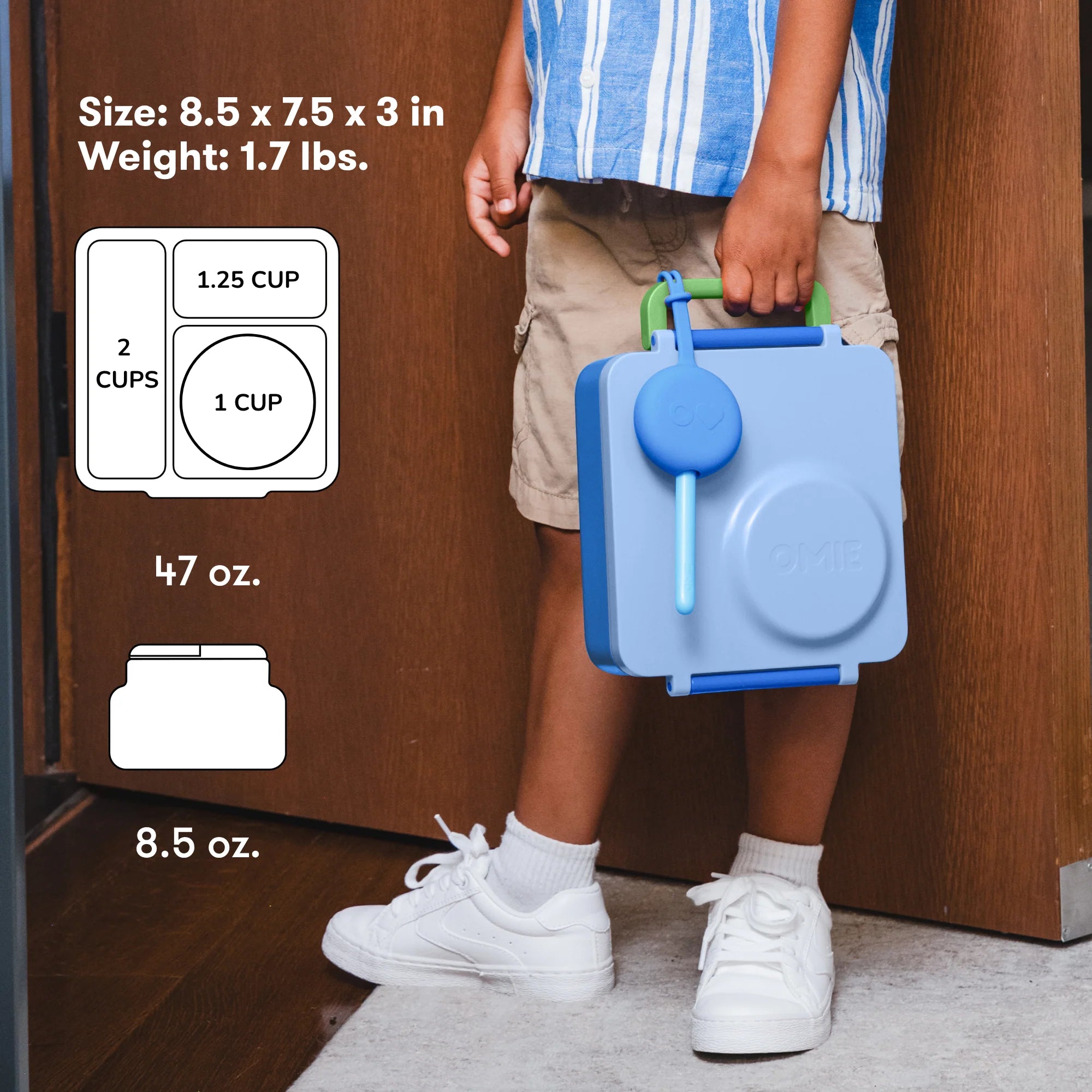 Omiebox - Insulated Ocean Blue Bento Lunch Box