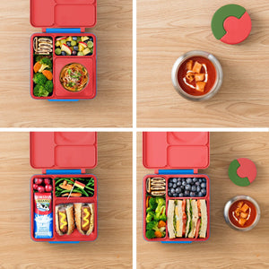 OmieBox Thermal Insulated Red Bento Lunch Box