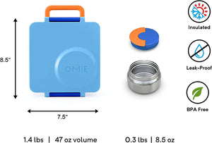 OmieBox - Insulated Blue Bento Lunch Box