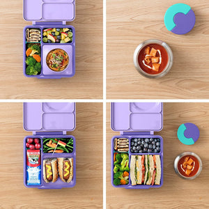 OmieBox Thermal Insulated Purple Bento Lunch Box