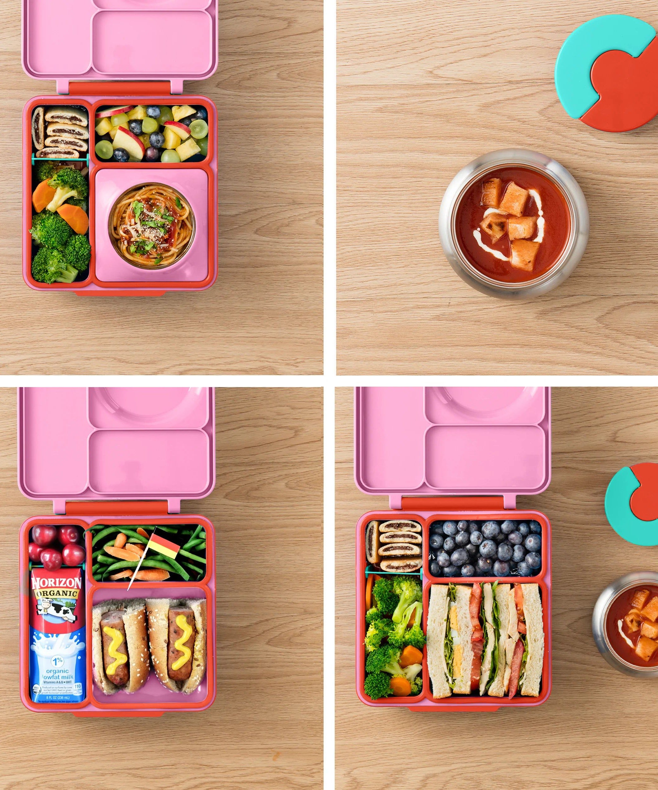 OmieBox - Heat Insulated Pink Bento Lunch Box