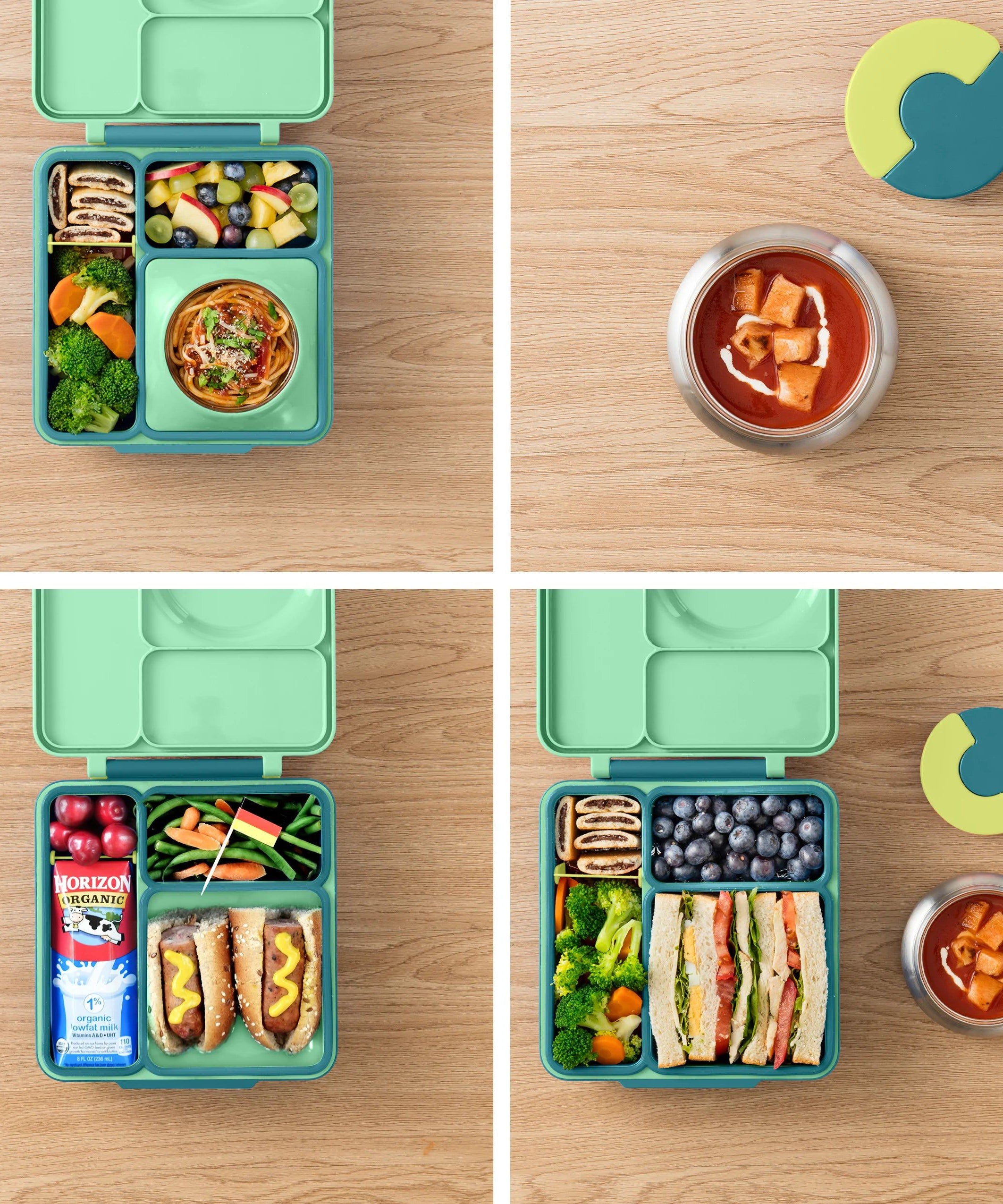 OmieBox - Insulated Green Bento Lunch Box