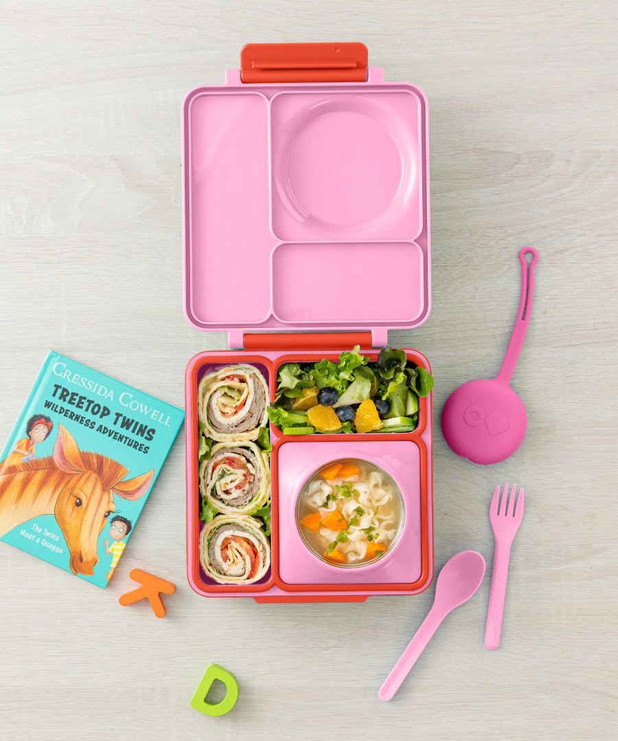 Omiebox - OmiePod Balloon Pink Silicone Fork and Spoon Set