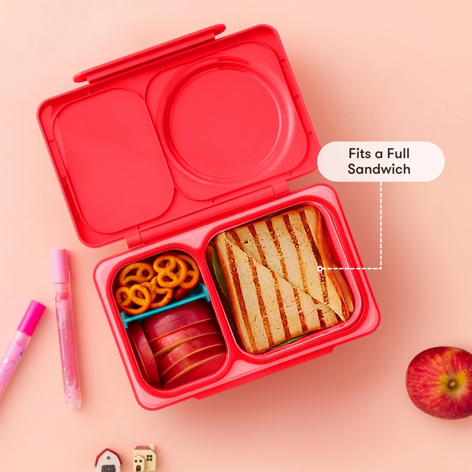 Omiebox - UP Heat Insulated 2nd Generation Cherry Pink Bento Lunch Box