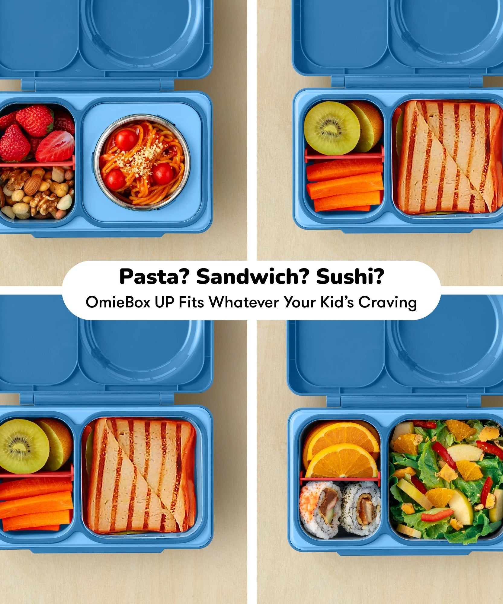 Omiebox - UP Heat Insulated 2nd Generation Cosmic Blue Bento Lunch Box