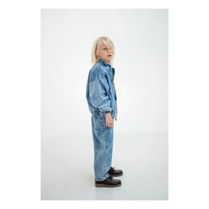 Repose AMS - Organic Cotton Denim Windbreaker | Washed Blue