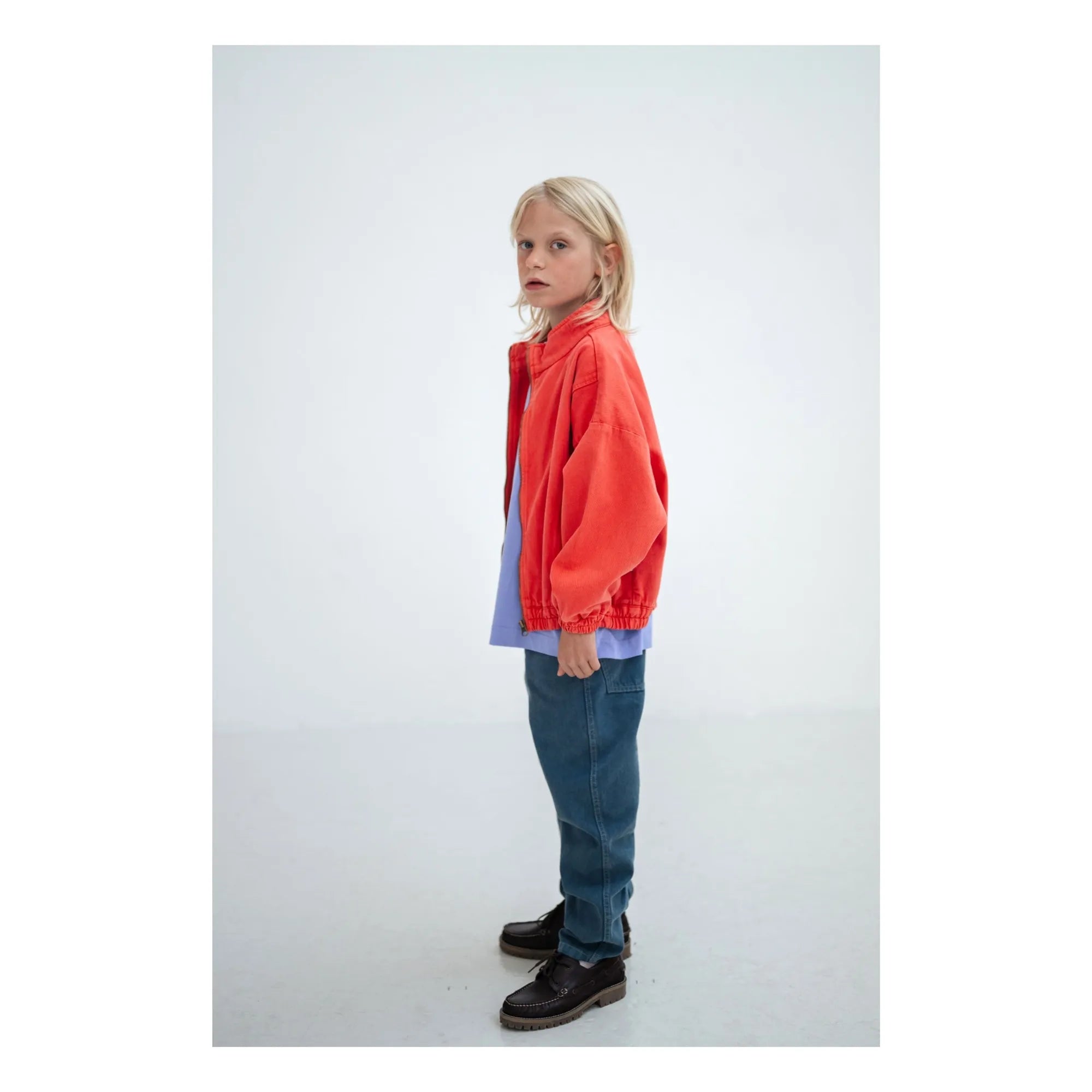 Repose AMS - Organic Cotton Denim Windbreaker | Red