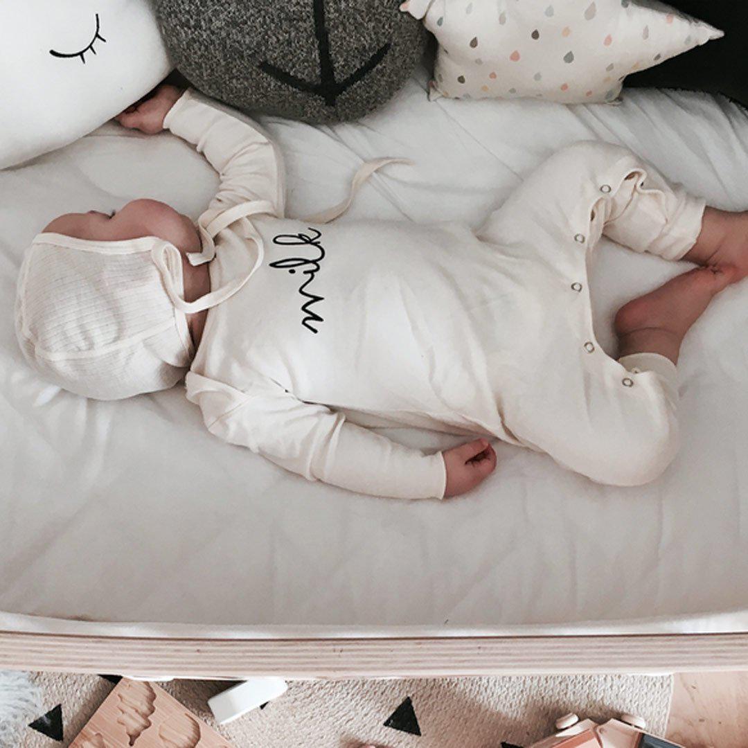 Organic Zoo Milk Playsuit - Natural-Rompers-0-3m-Natural | Natural Baby Shower