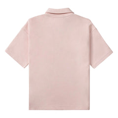 Lacoste - Oversize logo polo tişört Organik pamuk | Açık Pembe