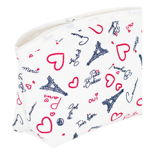 Petit Bateau - Paris Pencil Case Organic Cotton | White