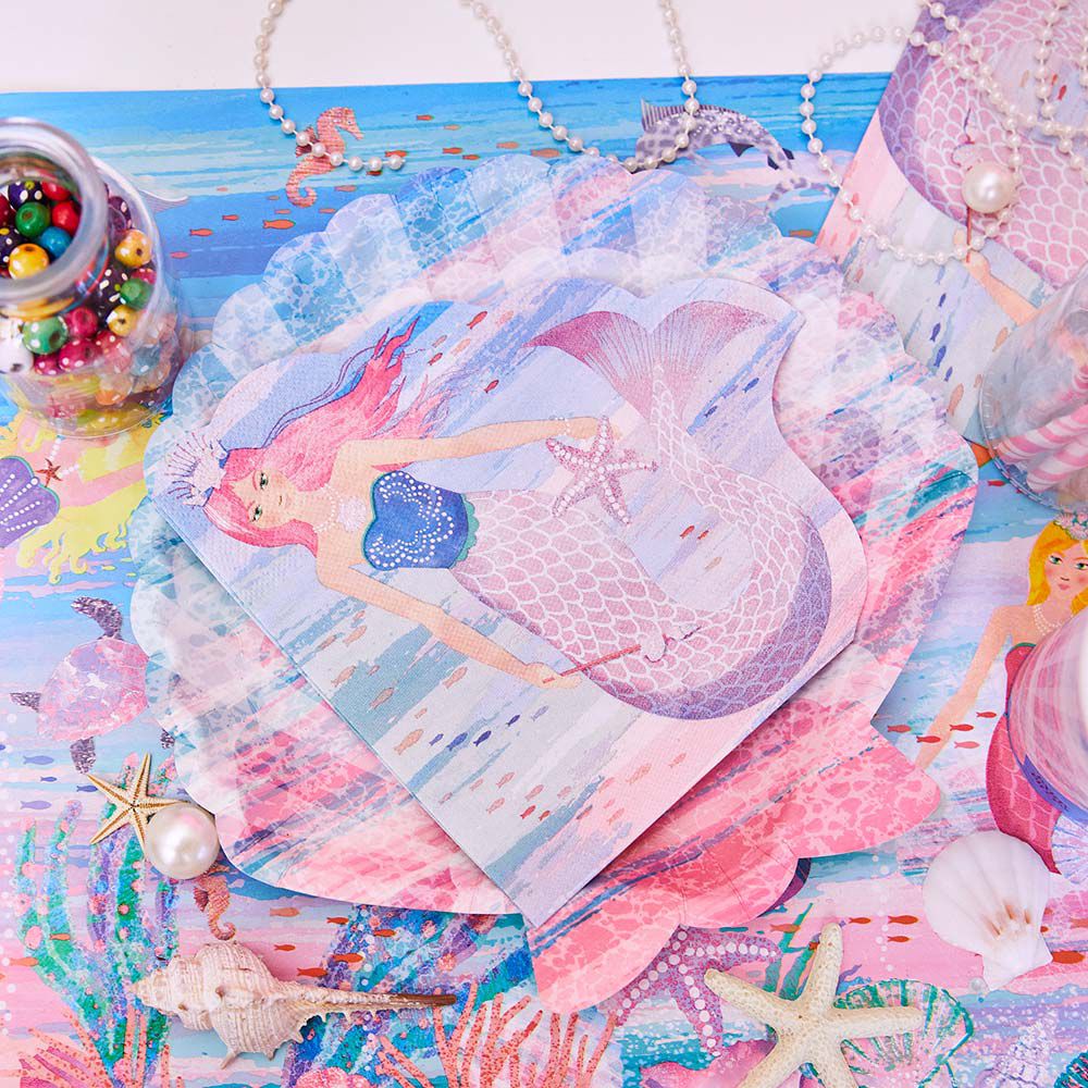 Party Pieces - Mermaid 16 Piece Party Napkins 