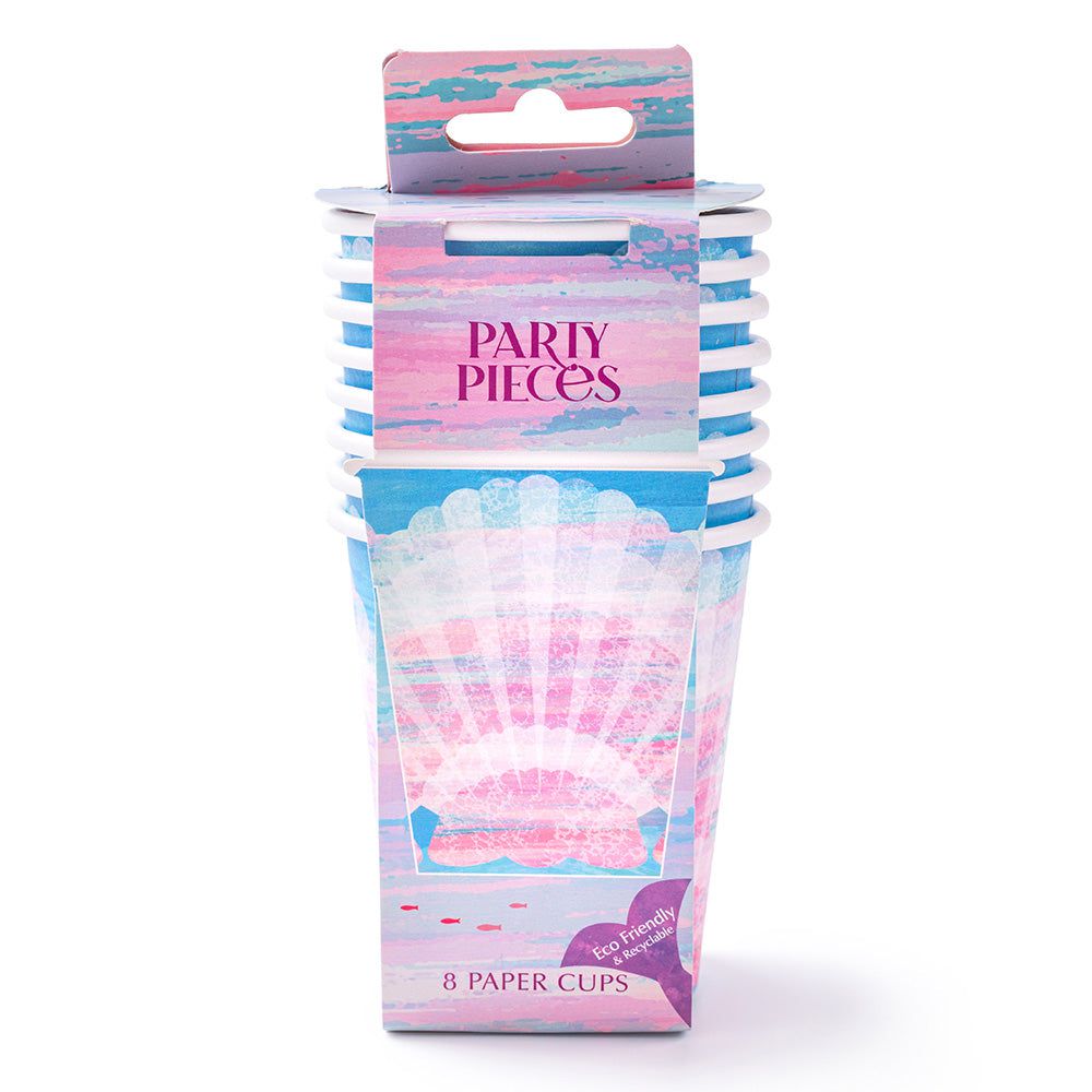 Party Pieces - Mermaid 8-Piece Party Paper Cups 