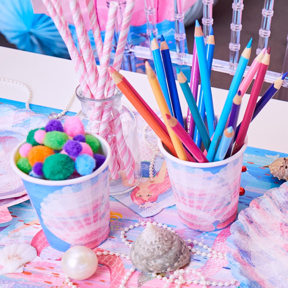 Party Pieces - Mermaid 8-Piece Party Paper Cups 