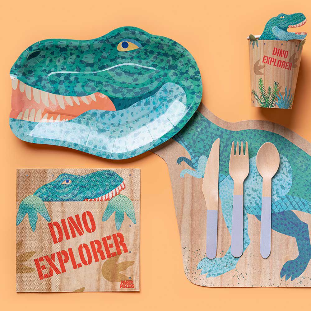 Party Pieces - Dino Explorer 8-Pack Party Paper Plates