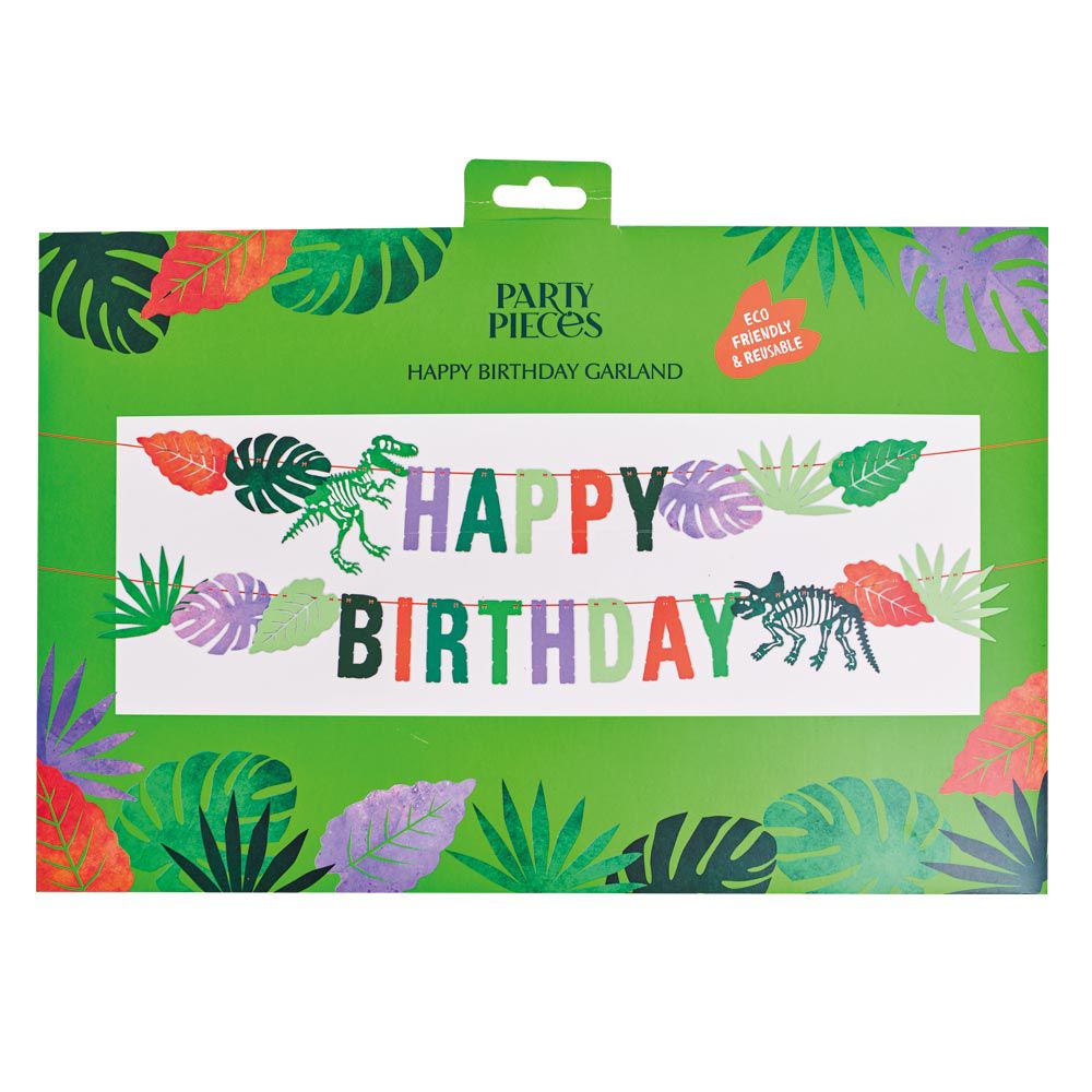 Party Pieces - Explorer Dino Party Happy Birthday Hanging Ornament 