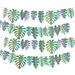 Party Pieces - Explorer Dino Leaf Patterned Hanging Ornaments 