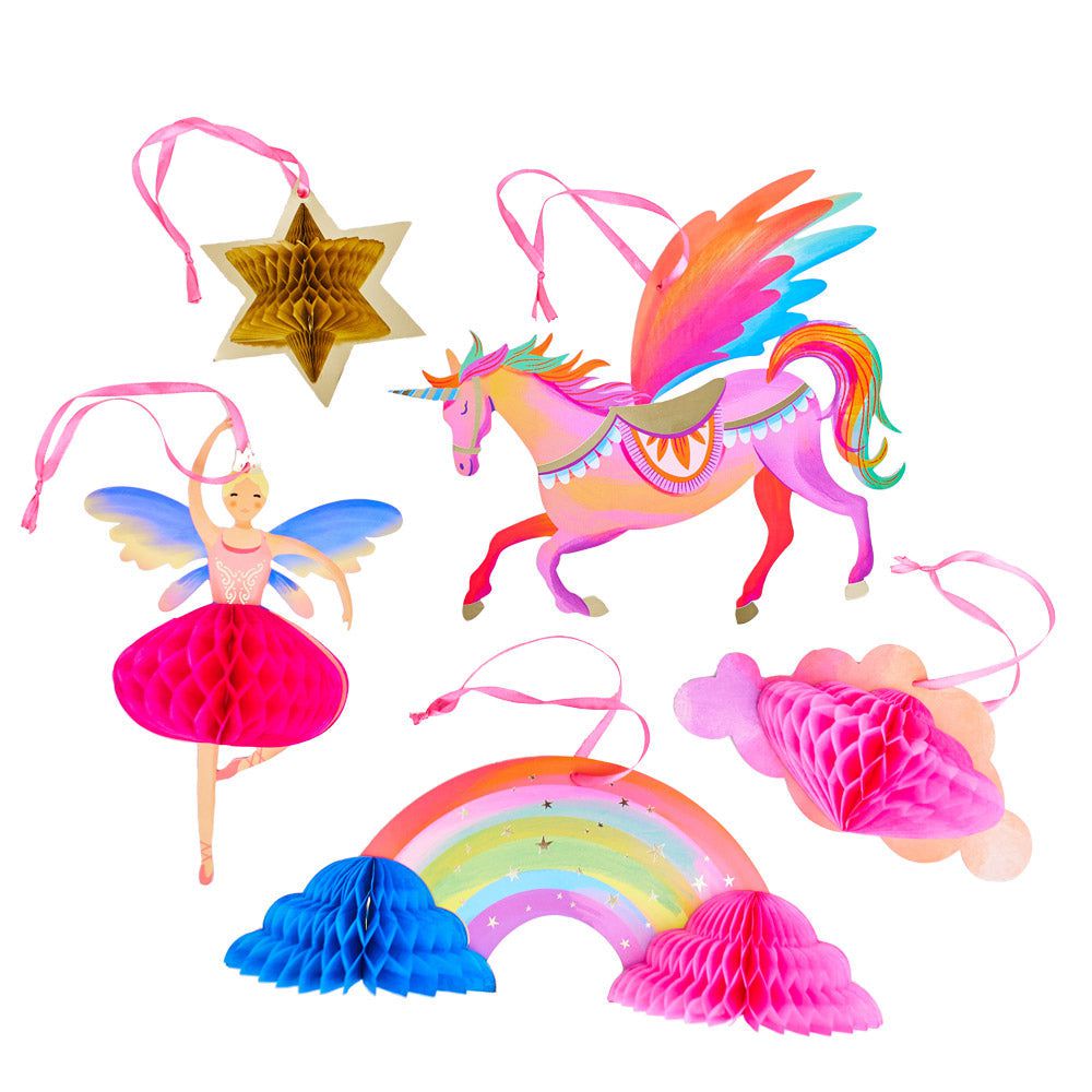 Party Pieces - Unicorn 5-Piece Party Hanging Decorations 