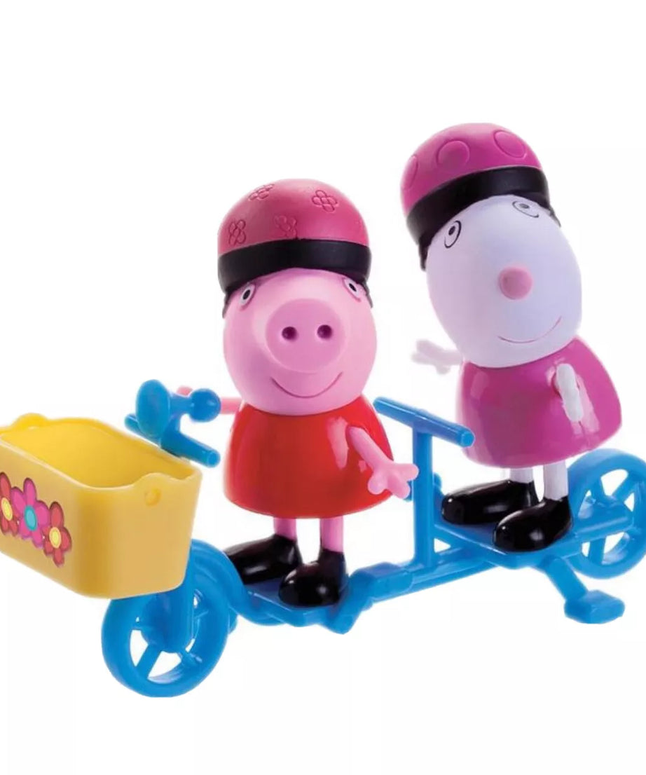 Peppa Pig - Figure Toy Set on a Bicycle Trip with Friend
