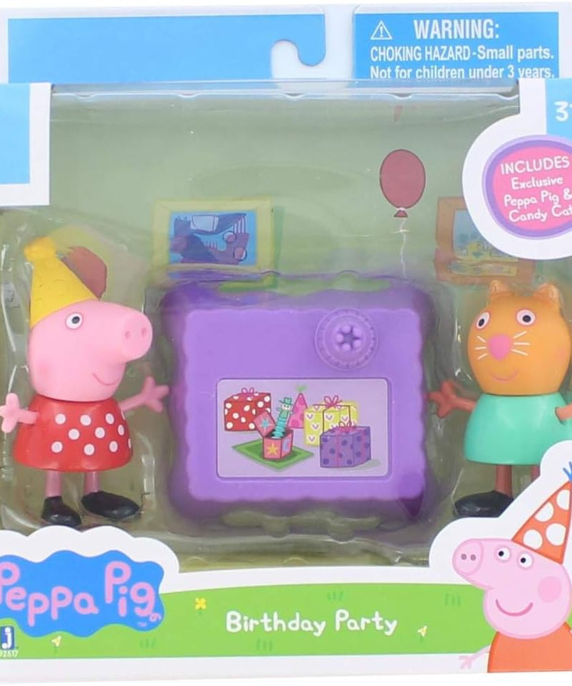 Peppa Pig - Peppa & Candy Cat Birthday Party Figure Toy Set