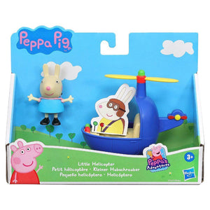Peppa Pig - Single Figure and Vehicle Mini Helicopter Toy Set