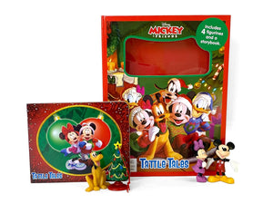 Phidal - Mickey and Friends Christmas Fun English Activity and Story Book with Figure Toys