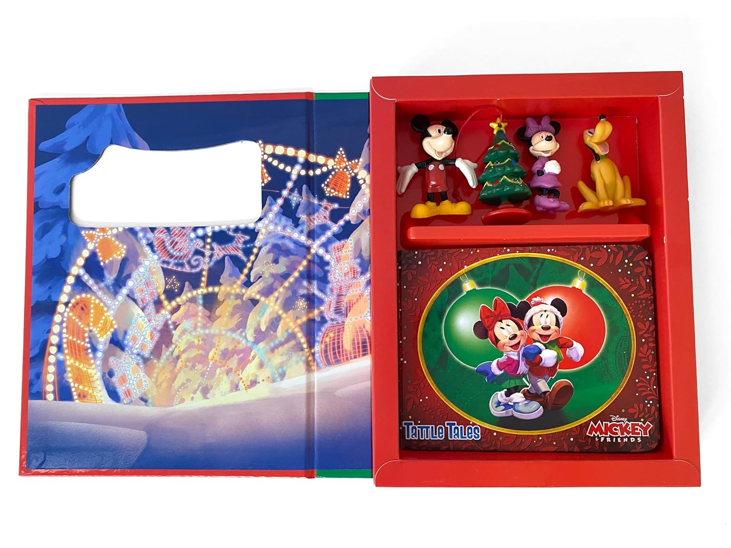Phidal - Mickey and Friends Christmas Fun English Activity and Story Book with Figure Toys
