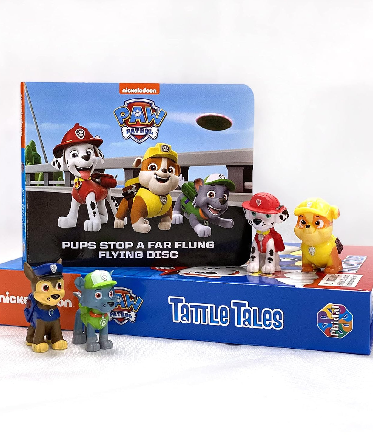 Phidal - Paw Patrol Tattle Tales Figurine Toy English Activity and Story Book