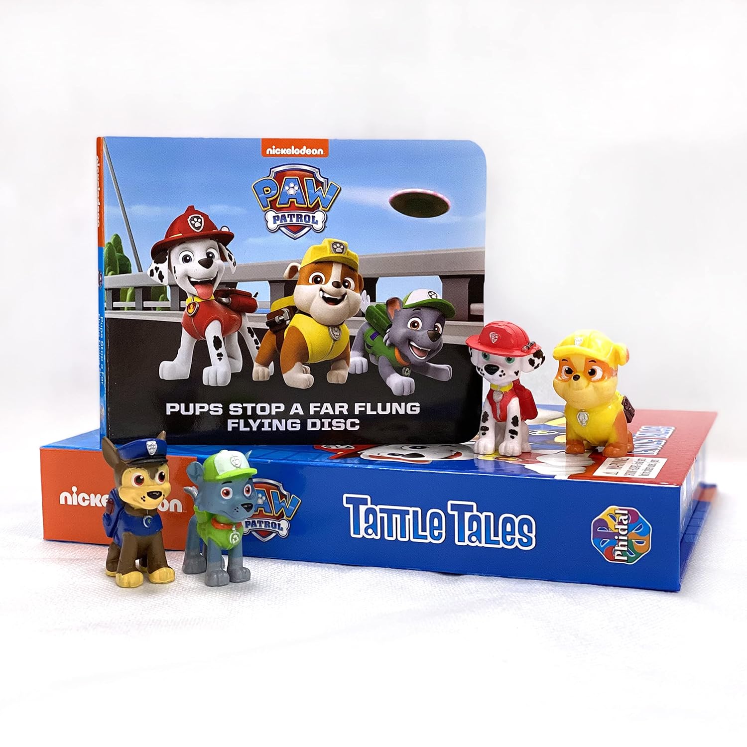 Phidal - Paw Patrol Tattle Tales Figurine Toy English Activity and Story Book