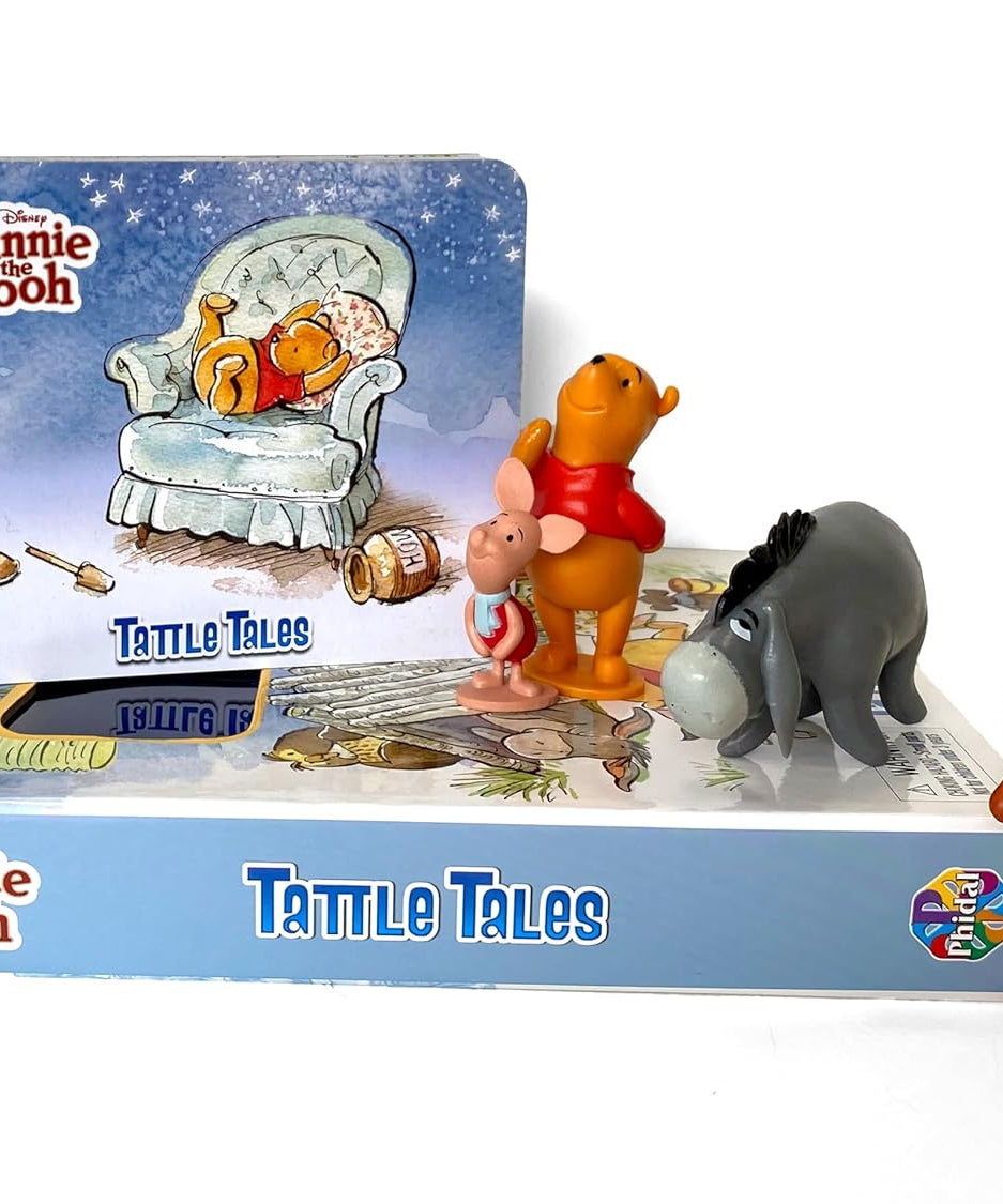 Phidal - Winnie the Pooh Tattle Tales Figurine Toy English Activity and Story Book
