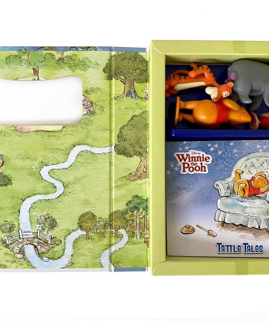 Phidal - Winnie the Pooh Tattle Tales Figurine Toy English Activity and Story Book