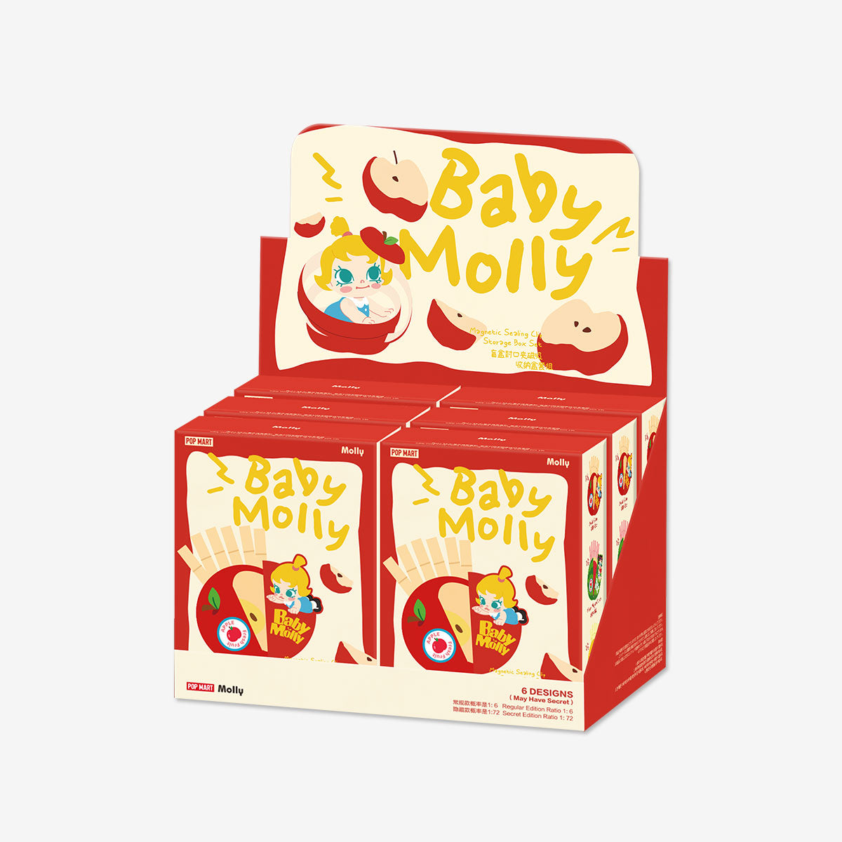 Pop Mart - Original Baby Molly Fruity Aroma Series Magnetic Lock Storage Blind Box Set