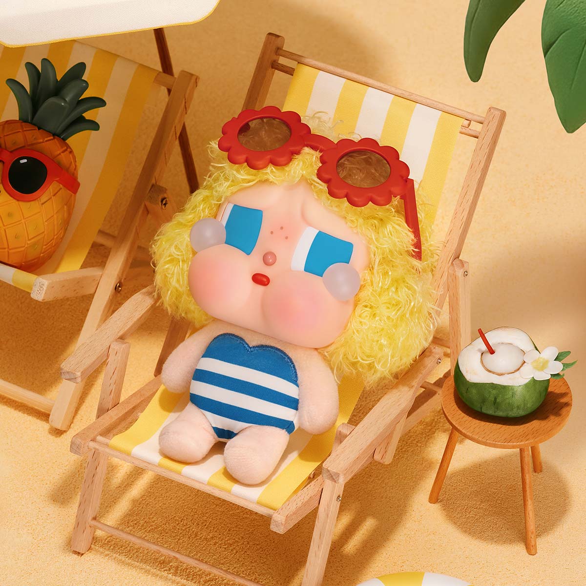 Pop Mart - Original Crybaby Vacation Mode On Series Vinyl Plush Doll Surprise Blind Box