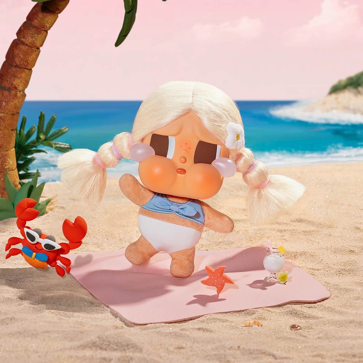 Pop Mart - Original Crybaby Vacation Mode On Series Vinyl Plush Doll Surprise Blind Box