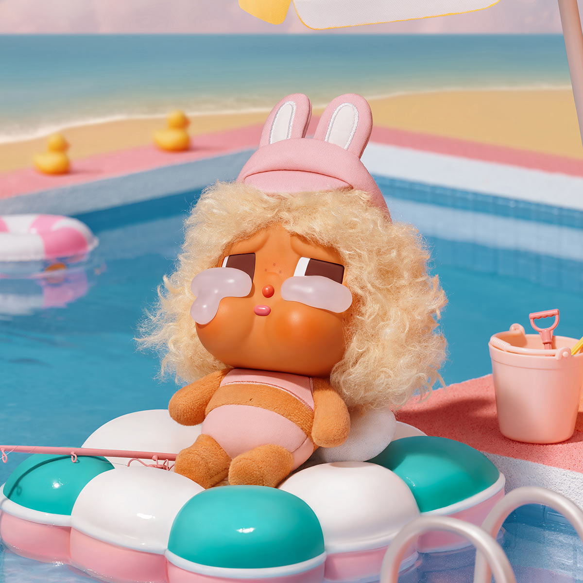 Pop Mart - Original Crybaby Vacation Mode On Series Vinyl Plush Doll Surprise Blind Box