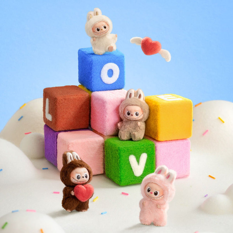 Pop Mart - Original The Monsters Pin For Love Plush Keychain N-Z