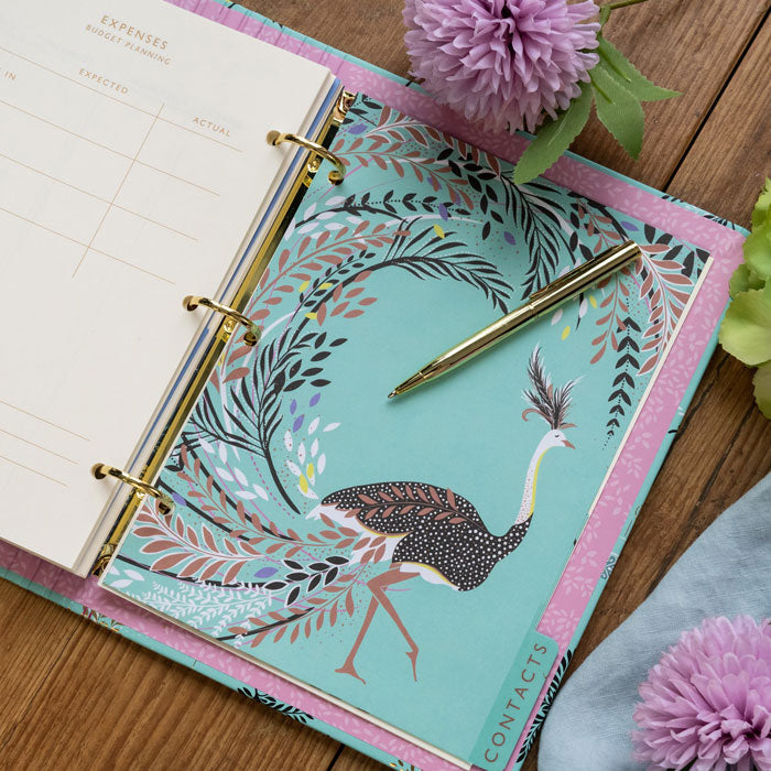 Portico Designs - Sara Miller: Ostrich and Palm Trees Organizer Planner