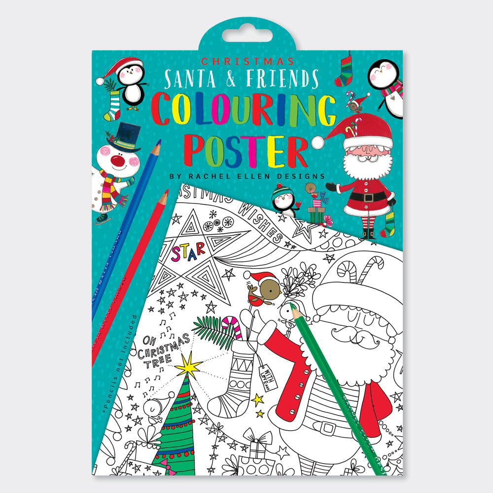Rachel Ellen - Santa Claus and Friends Giant Coloring Posters