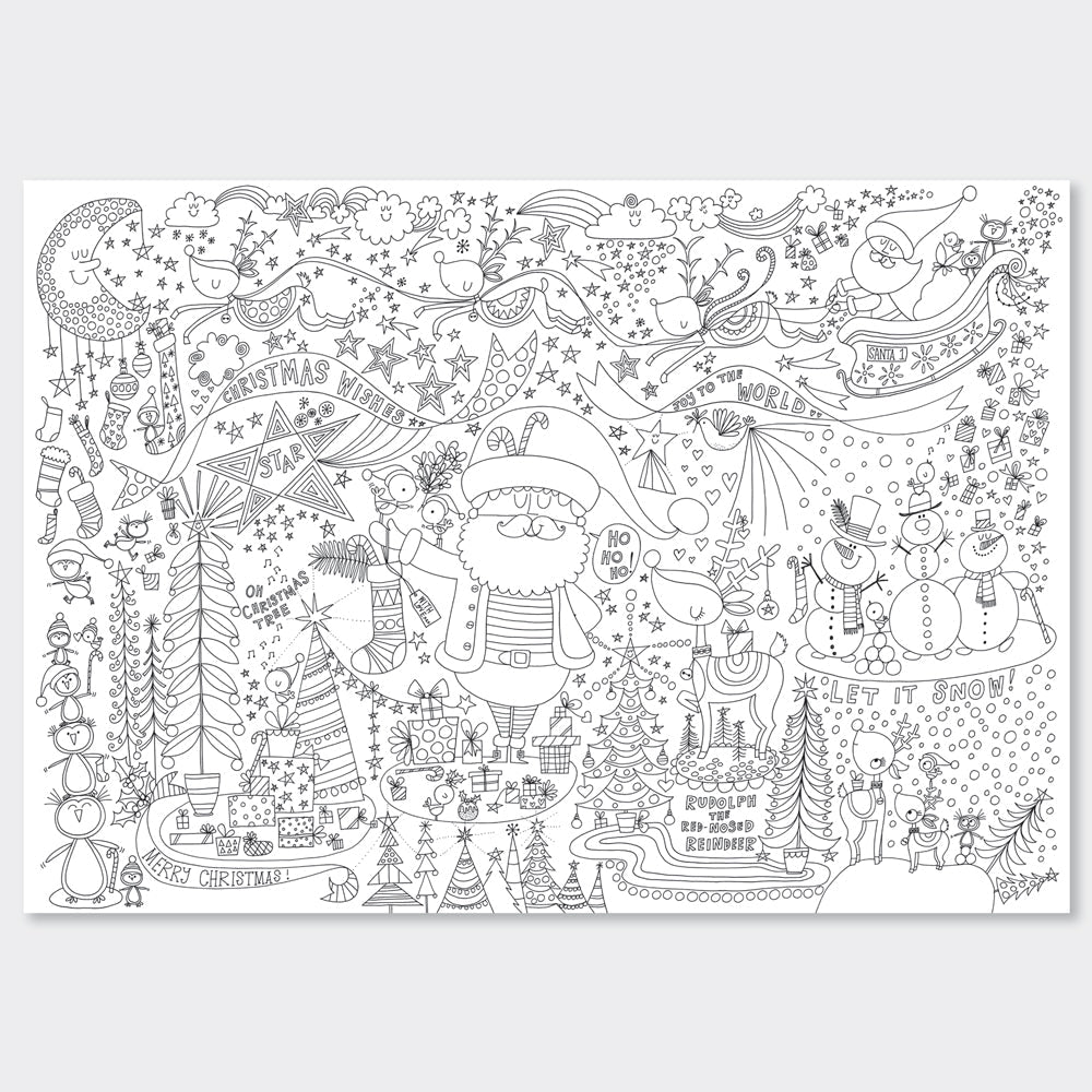 Rachel Ellen - Santa Claus and Friends Giant Coloring Posters