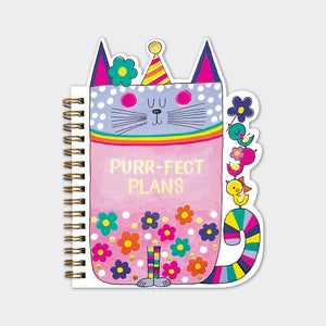 Rachel Ellen - Purr-fect Cat Shaped Spiral Notebook