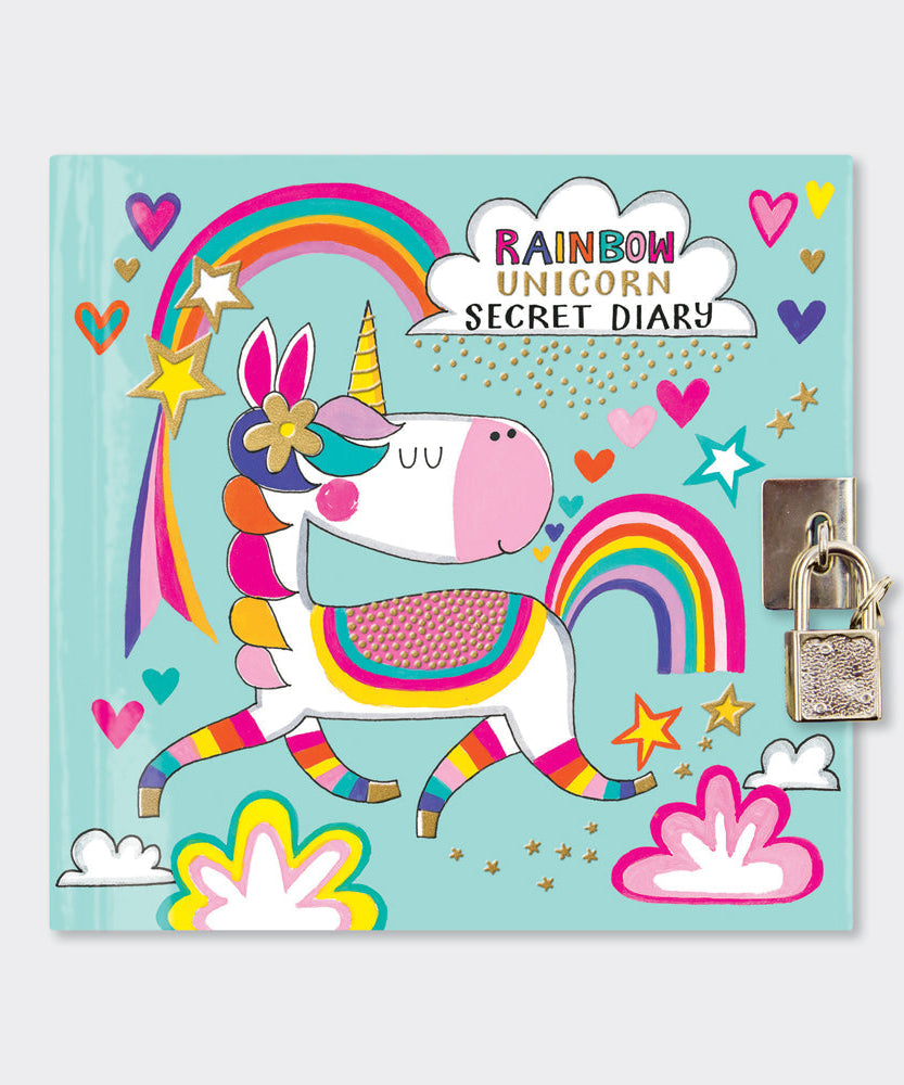 Rachel Ellen - Rainbow Unicorn Lockable Secret Diary