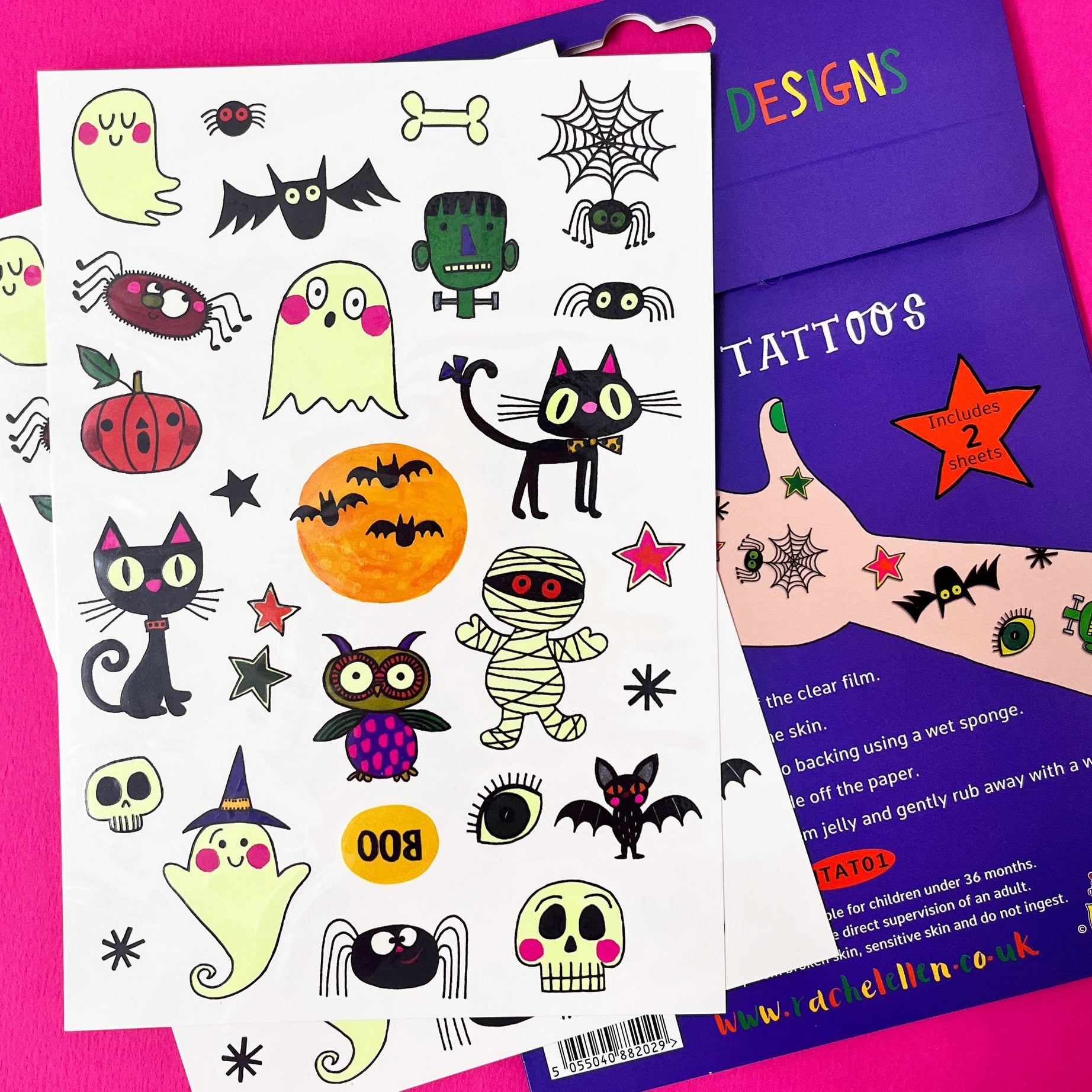 Rachel Ellen - Spooky Halloween Children Temporary Tattoos