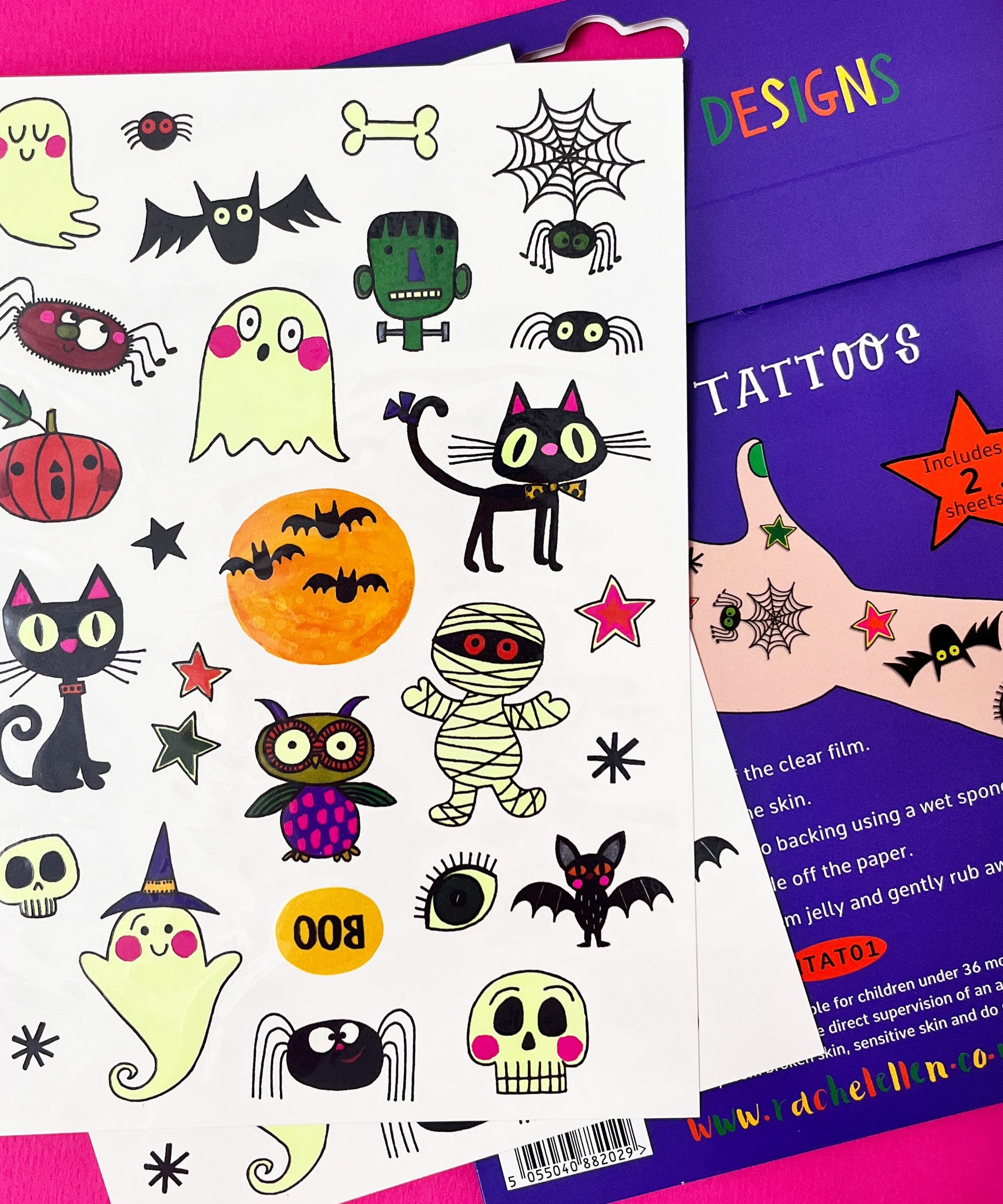 Rachel Ellen - Spooky Halloween Children Temporary Tattoos